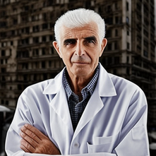 Uomo che consulta il medico riguardo la disfunzione erettile e le opzioni di trattamento disponibili, con immagini di Viagra e Cialis sullo sfondo.